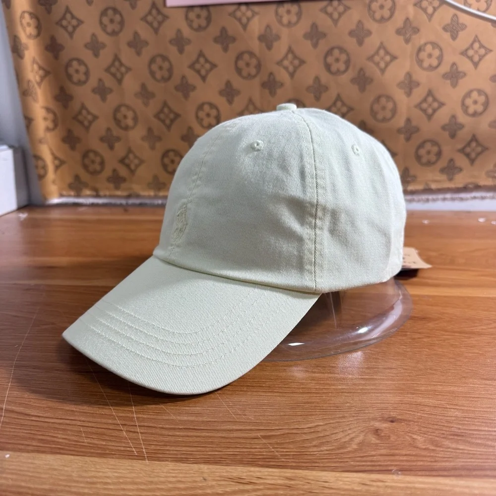 Polo by Ralph Lauren Pale Yellow Cotton Baseball Cap
